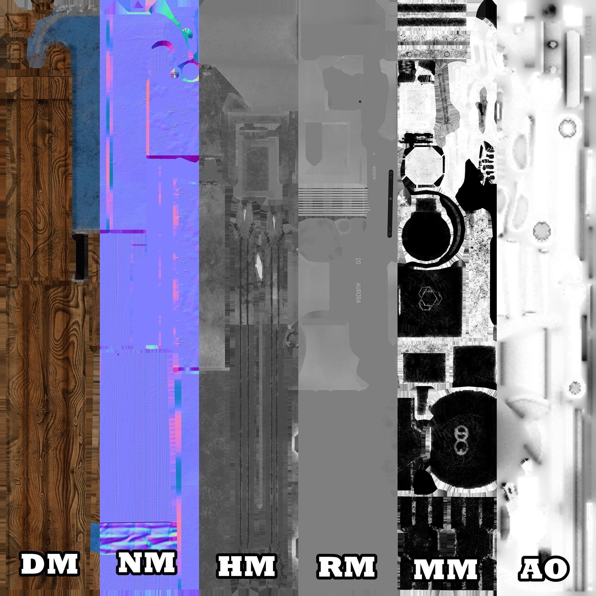 BIG SET WORK TABLE WITH TOOLS Low-poly 3D model_23