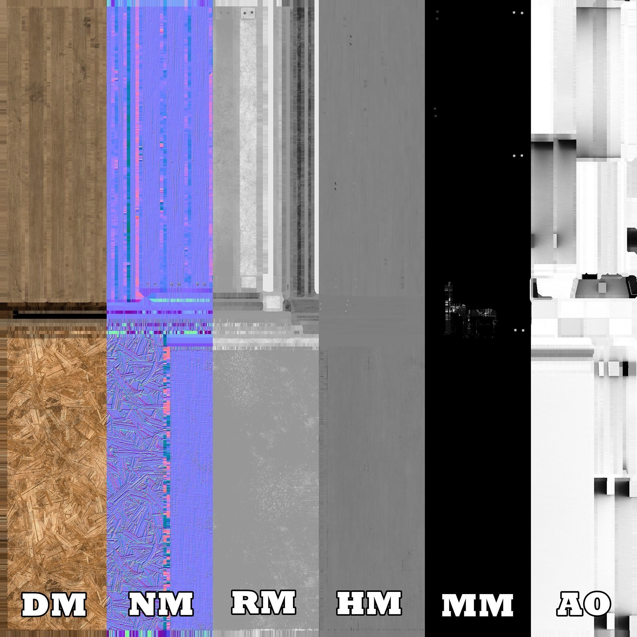 BIG SET WORK TABLE WITH TOOLS Low-poly 3D model_20