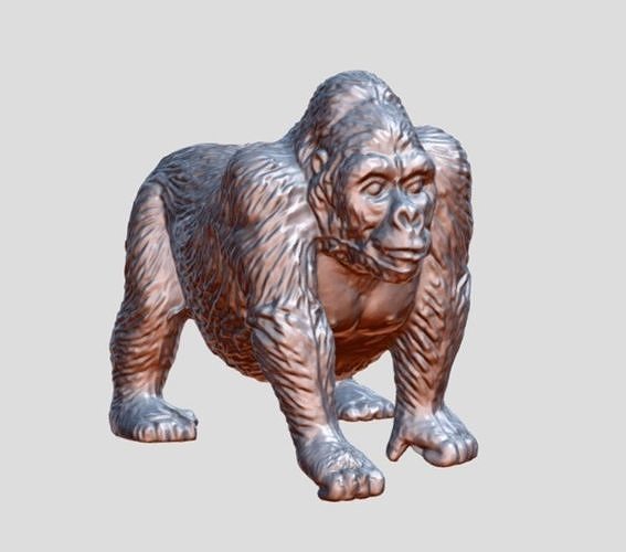 3D SCAN - Rubber Gorilla Toy Free 3D model