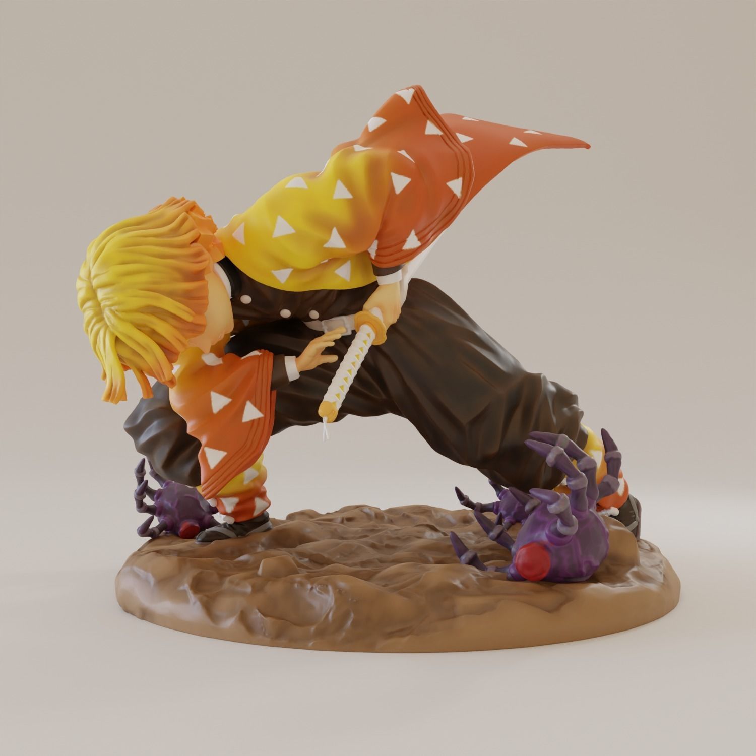 Zenitsu Thunder Breathing 3D print model_3
