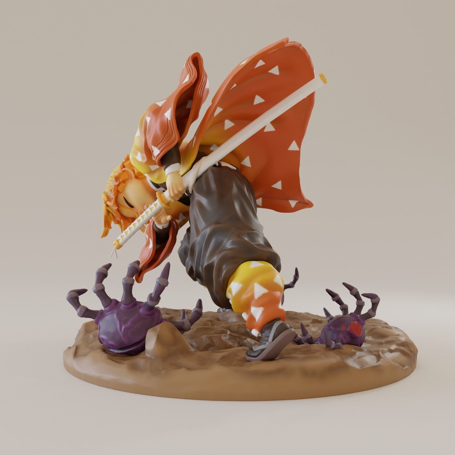 Zenitsu Thunder Breathing 3D print model_9