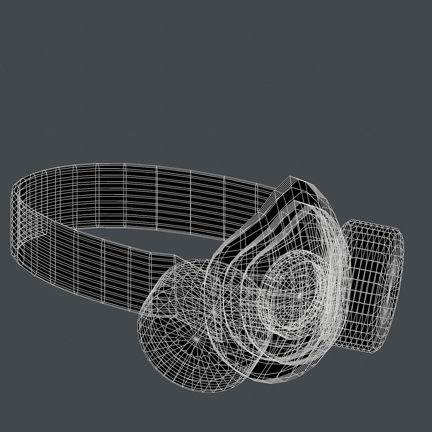 Gas mask helmet 3d model scifi Low-poly Low-poly 3D model Low-poly 3D model_8