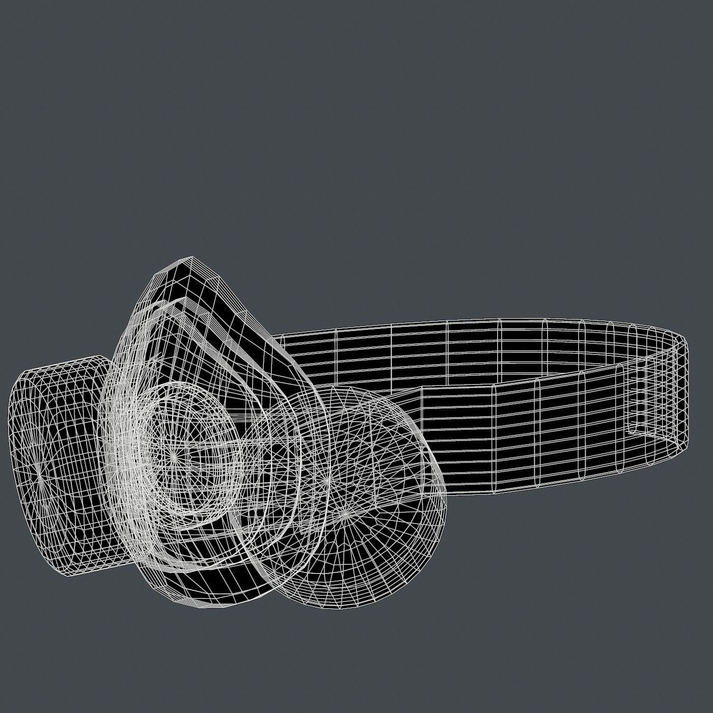 Gas mask helmet 3d model scifi Low-poly Low-poly 3D model Low-poly 3D model_7