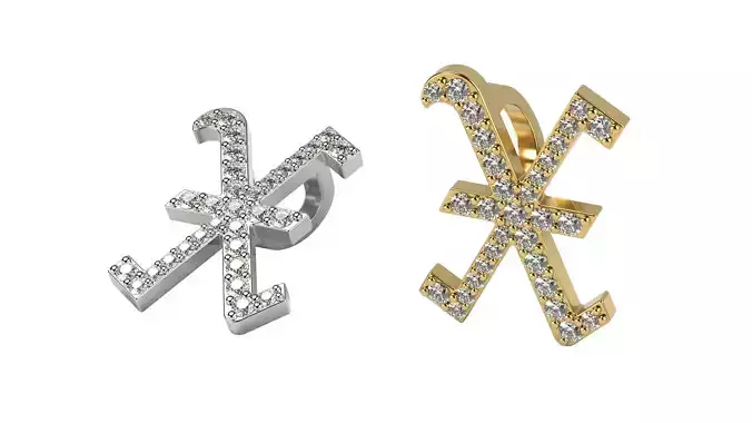 Old English X stone and solid