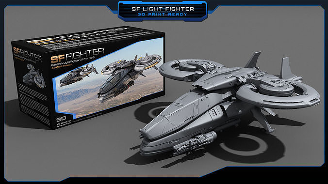 SF Light Fighter -  3D print model 3D print model