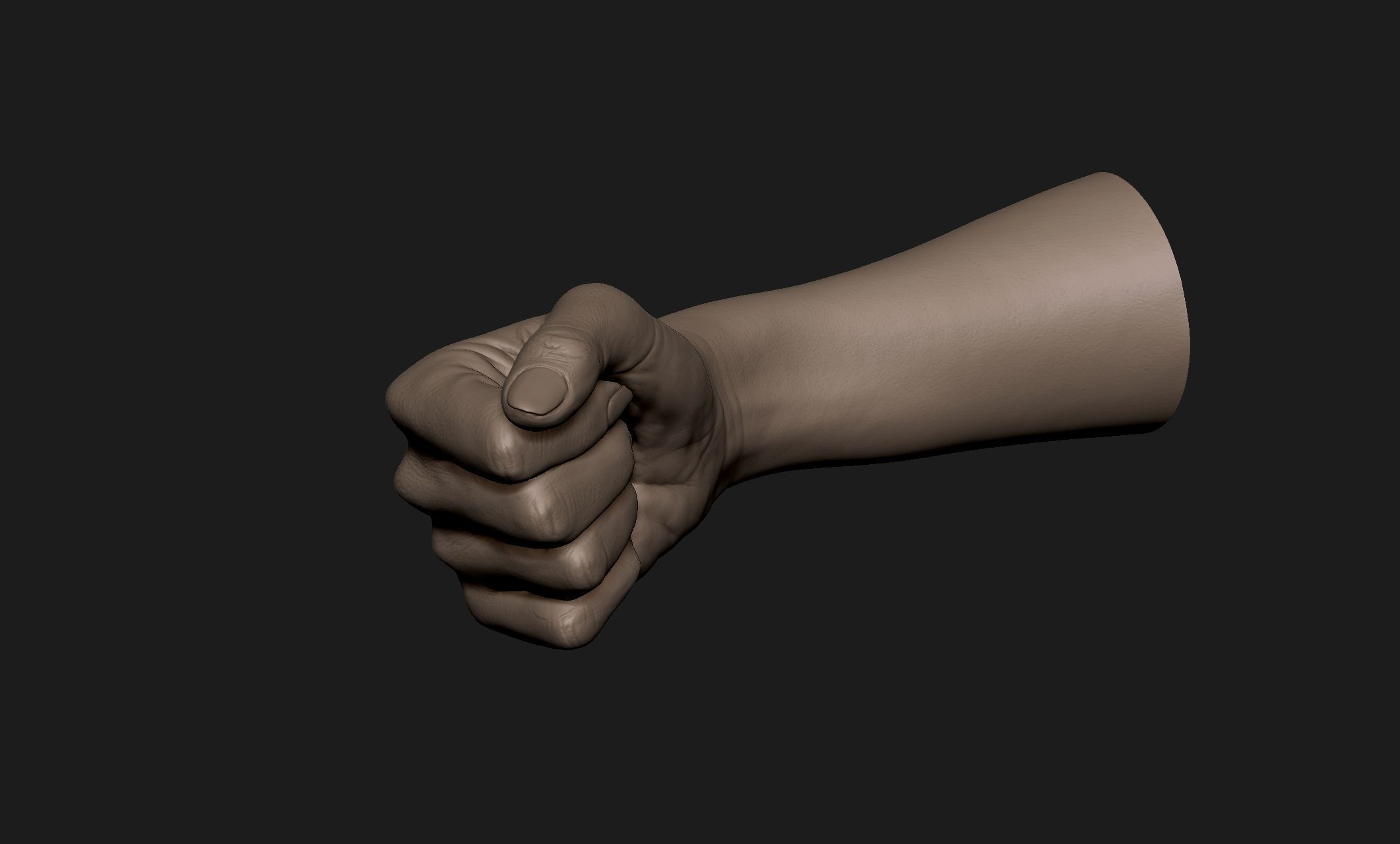 Realistic Female Hand Sculpt 1 3D model_2