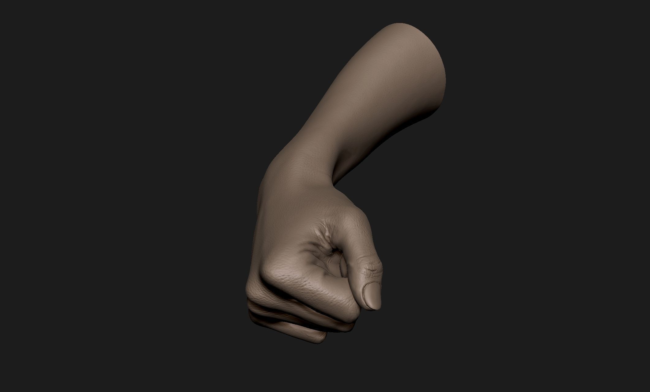 Realistic Female Hand Sculpt 1 3D model_3
