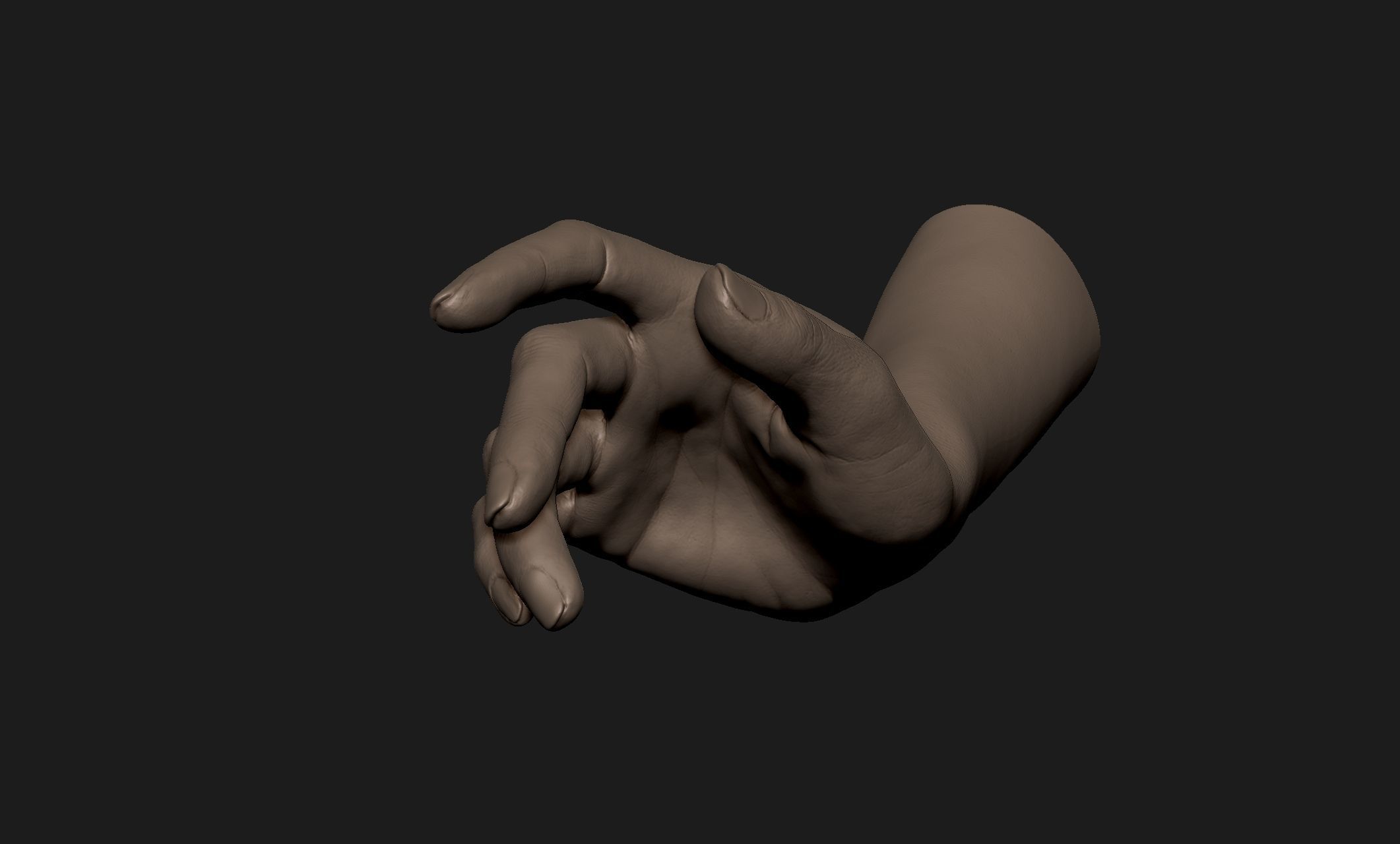 Realistic Female Hand Sculpt 2 3D model_2