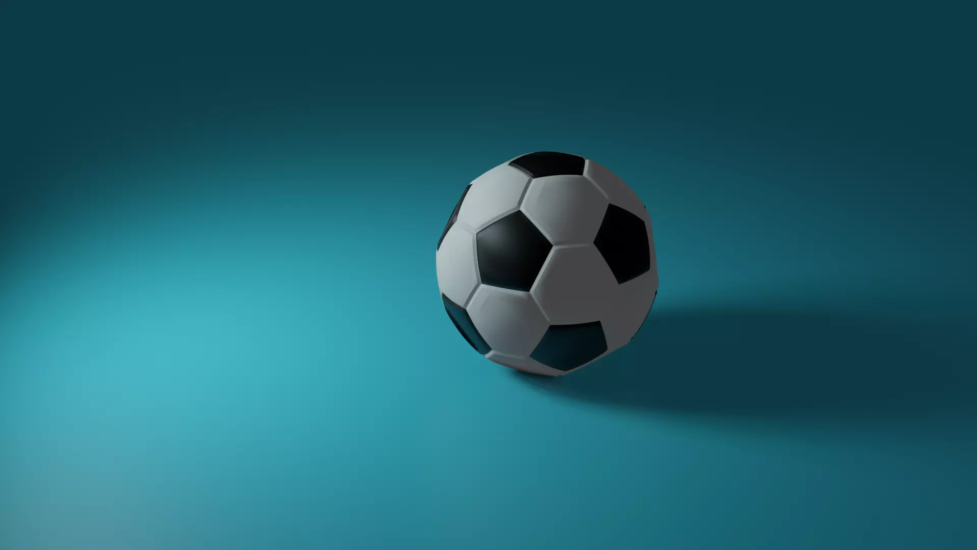 football soccer ball Low-poly 3D model_0