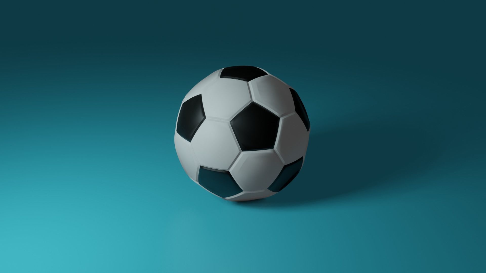 football soccer ball Low-poly 3D model_1