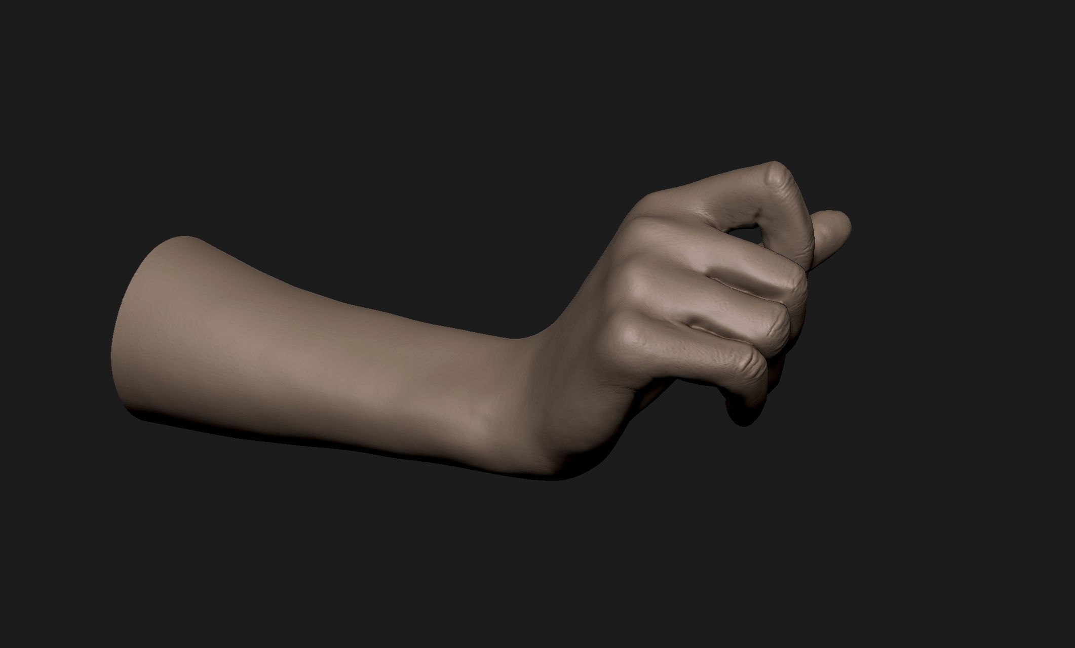 Realistic Female Hand Sculpt 4 3D model_5