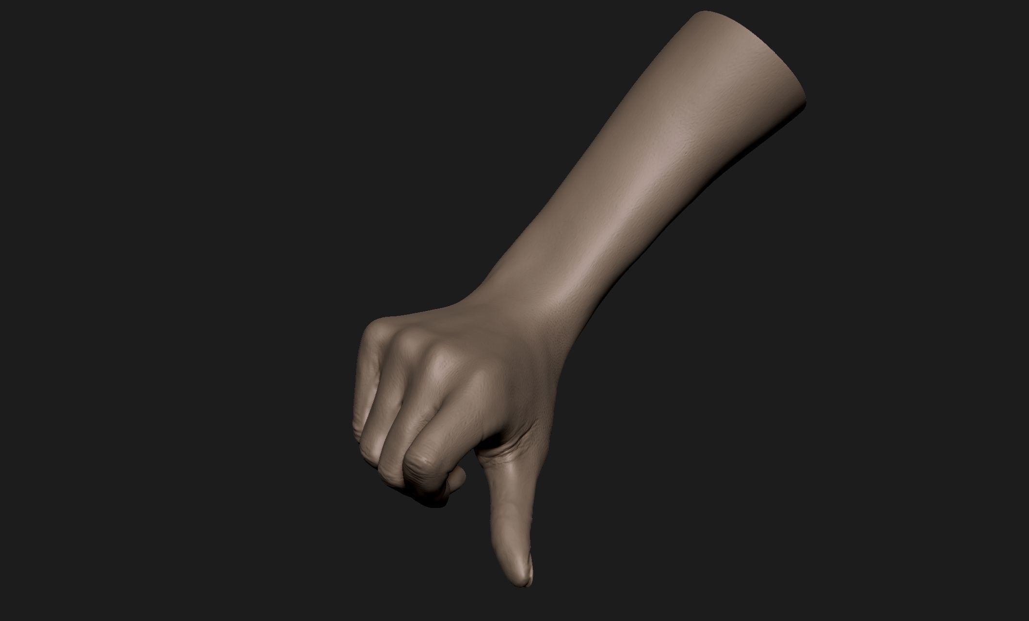 Realistic Female Hand Sculpt 4 3D model_3