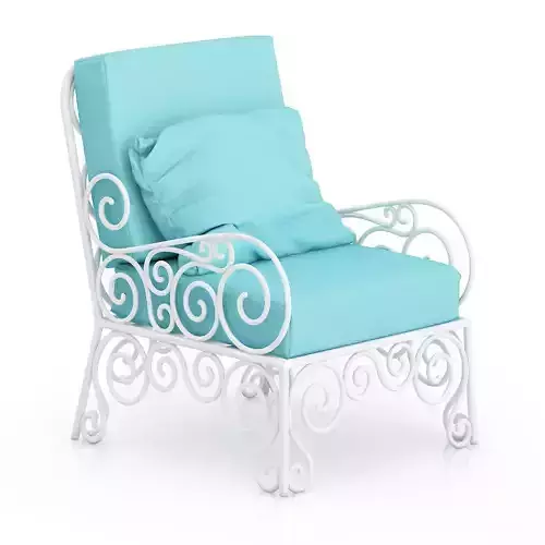 Chair 3d model wrought iron lounge