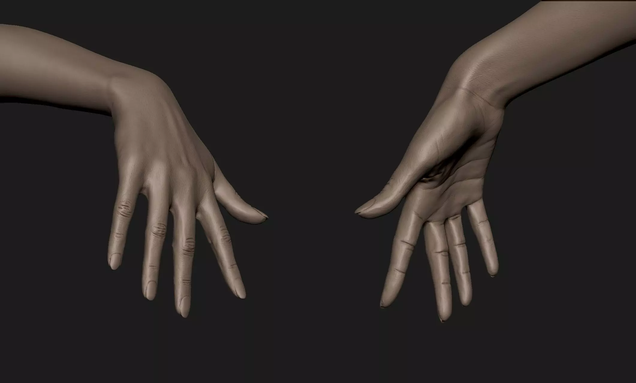 Realistic Female Hand Sculpt 6 3D model_0