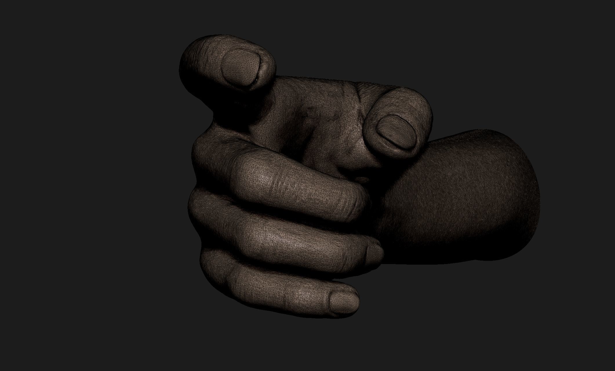 Realistic Female Hand Sculpt 8 3D model_6