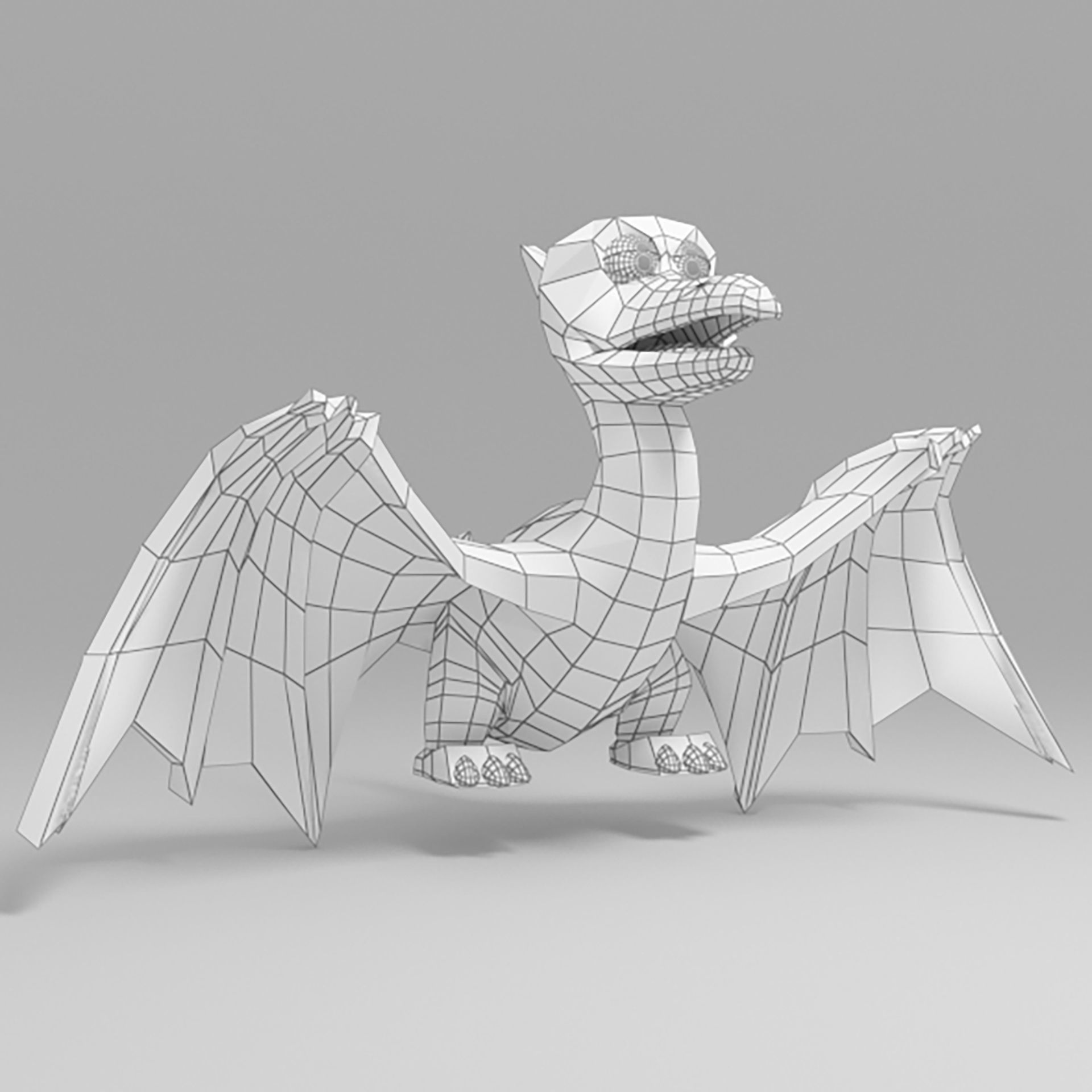 Dinosaur cartoon 5 Low-poly 3D model_6