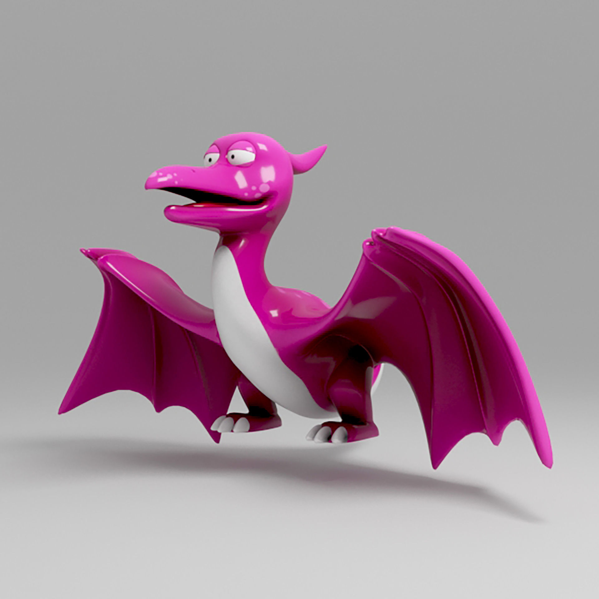 Dinosaur cartoon 5 Low-poly 3D model_3