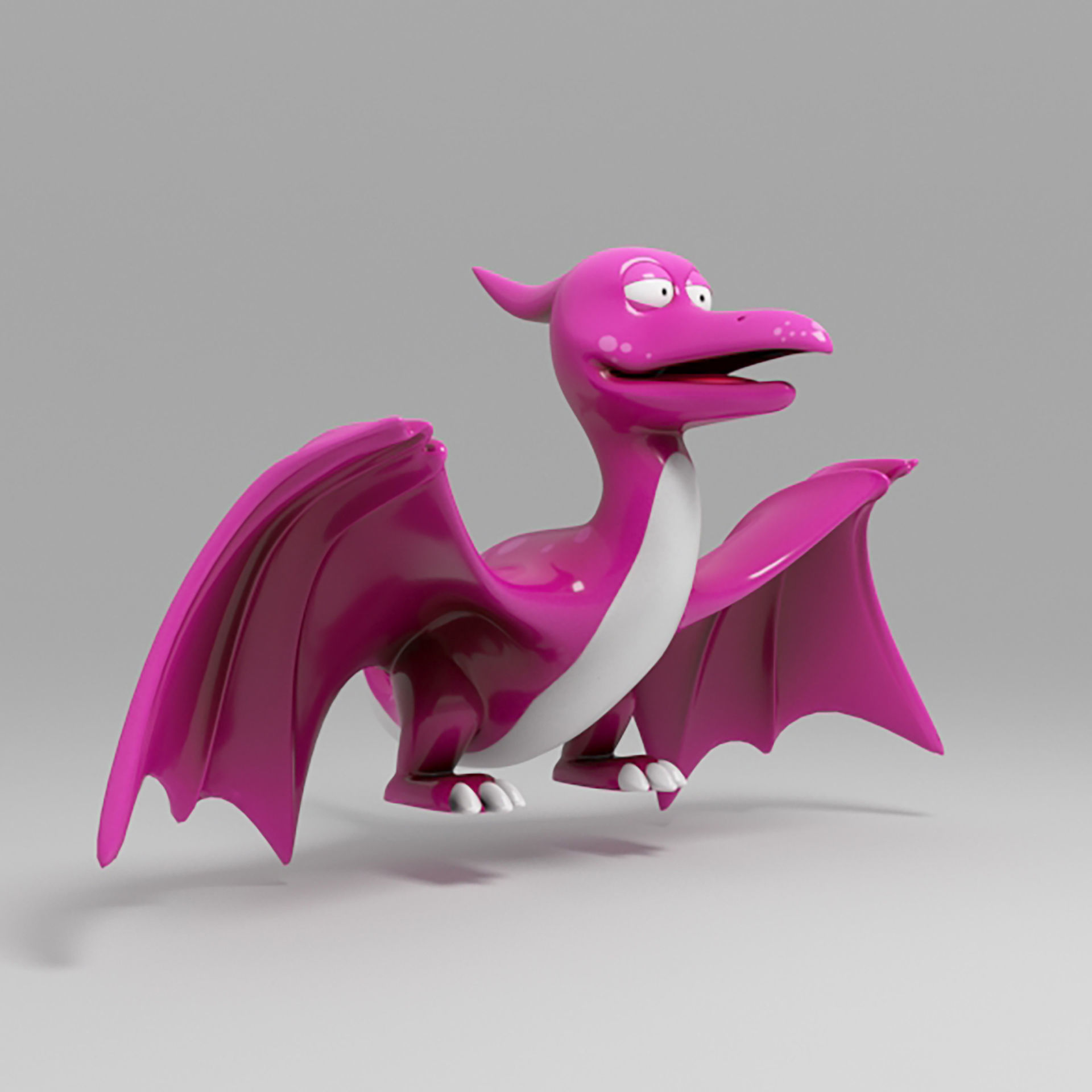 Dinosaur cartoon 5 Low-poly 3D model_1