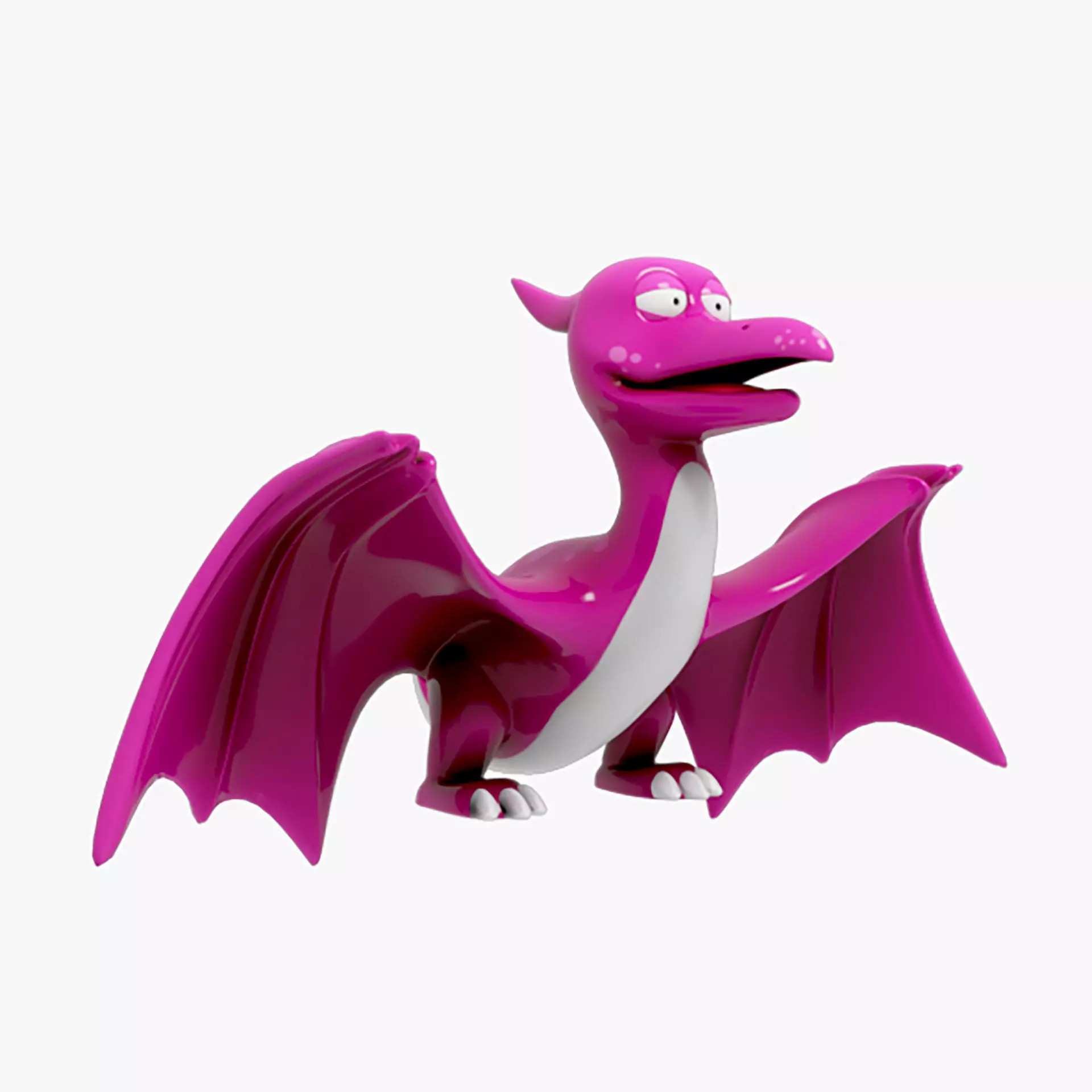 Dinosaur cartoon 5 Low-poly 3D model_0