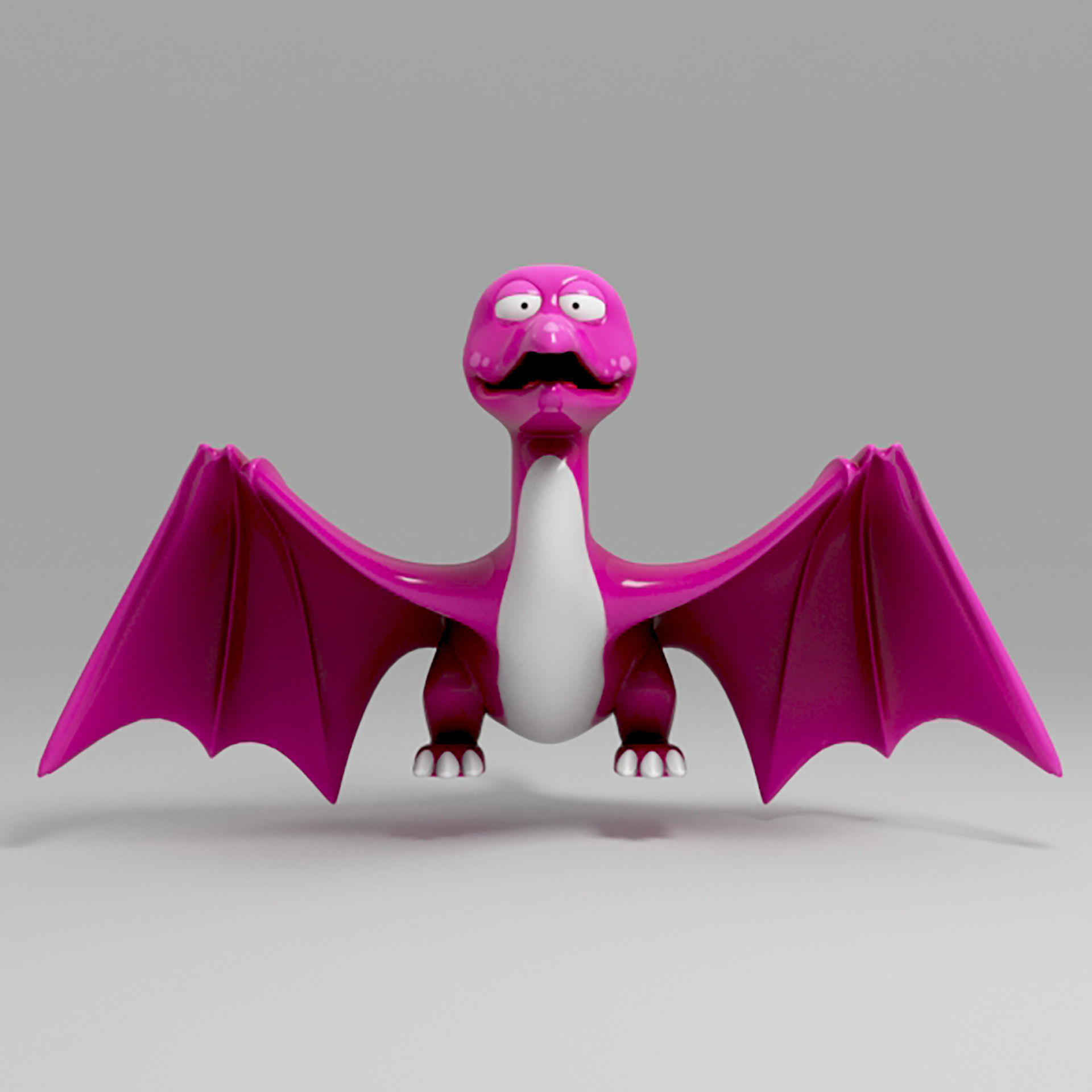 Dinosaur cartoon 5 Low-poly 3D model_2