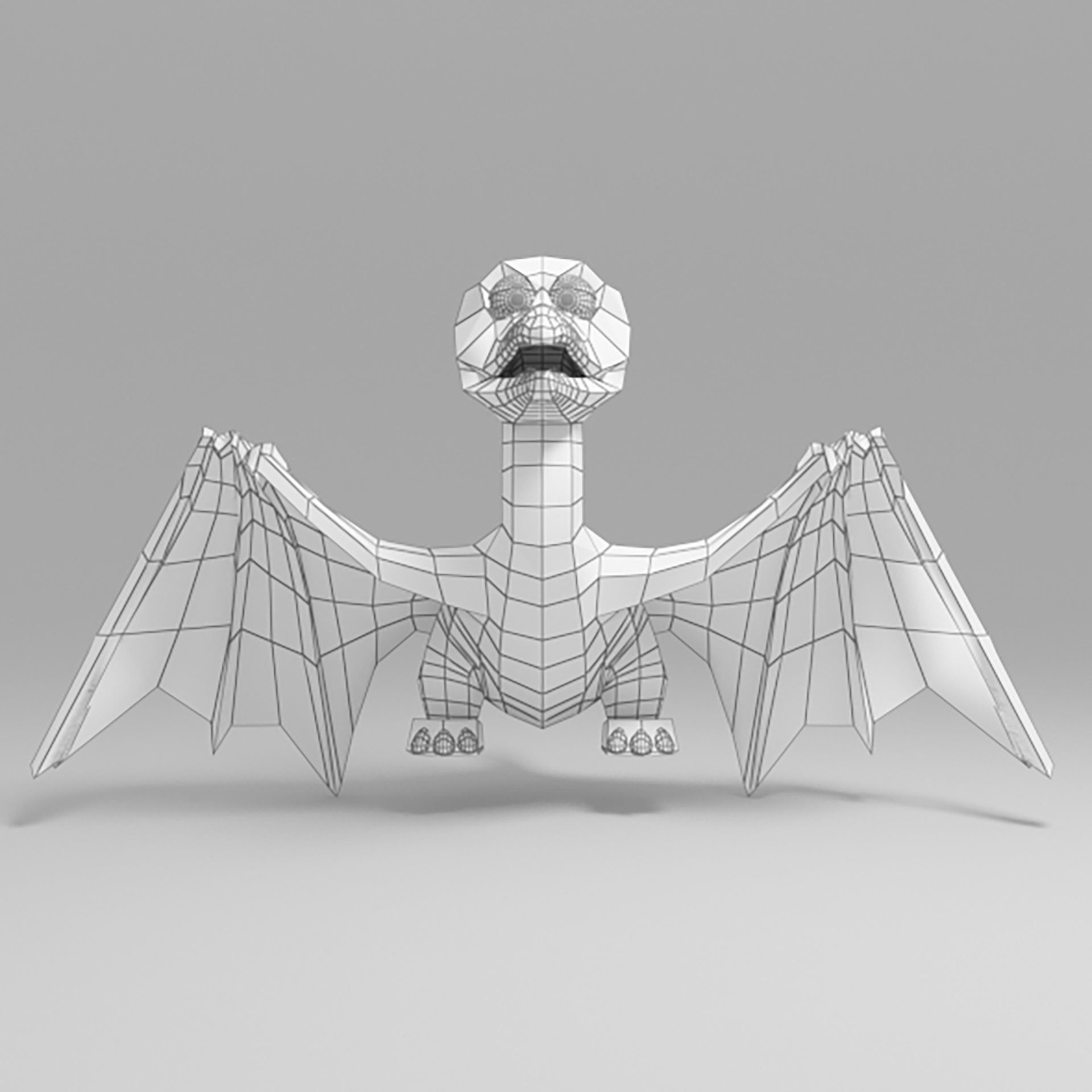 Dinosaur cartoon 5 Low-poly 3D model_5