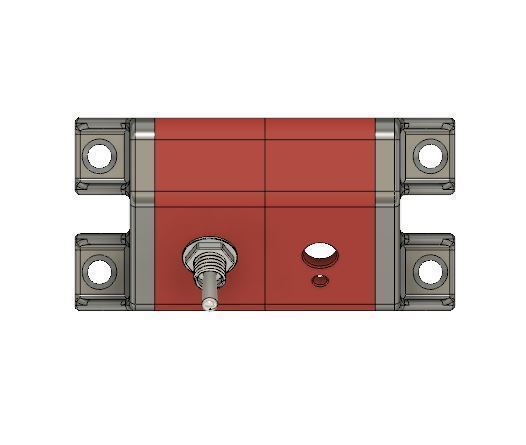 Toggle Switch Brackets 45 Degree 1-4 holes for switches 3D print model_16