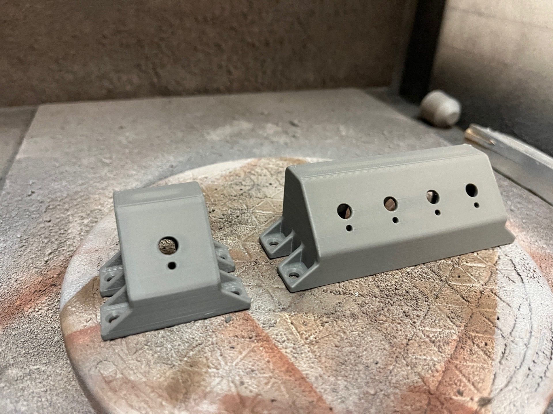 Toggle Switch Brackets 45 Degree 1-4 holes for switches 3D print model_4