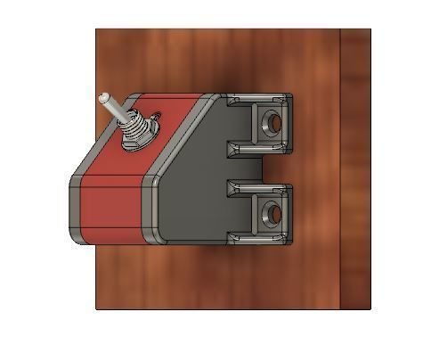 Toggle Switch Brackets 45 Degree 1-4 holes for switches 3D print model_8