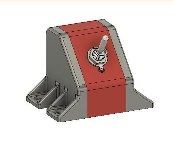 Toggle Switch Brackets 45 Degree 1-4 holes for switches 3D print model_2