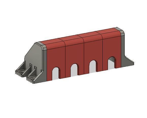 Toggle Switch Brackets 45 Degree 1-4 holes for switches 3D print model_12