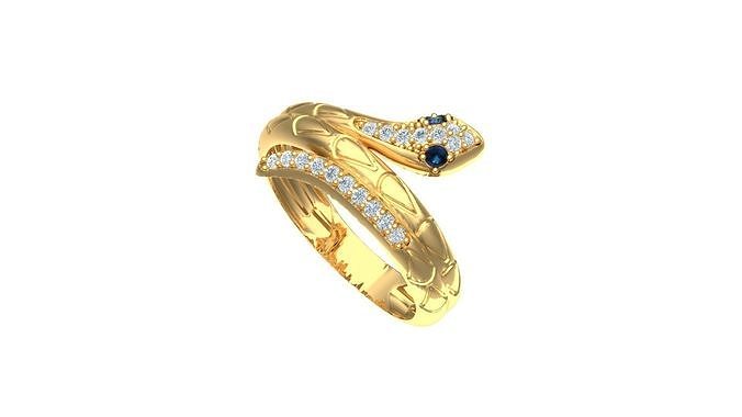 Snake ring 3D print model