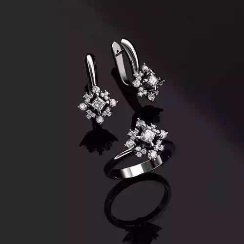 Ring and Earrings  3D print model