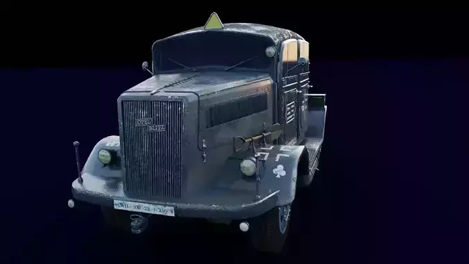 Opel Blitz - V2 rocket car 3D model