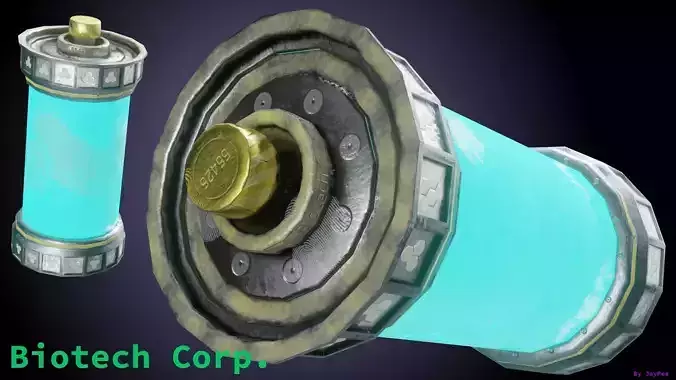 Bacta canister Low-poly 3D model