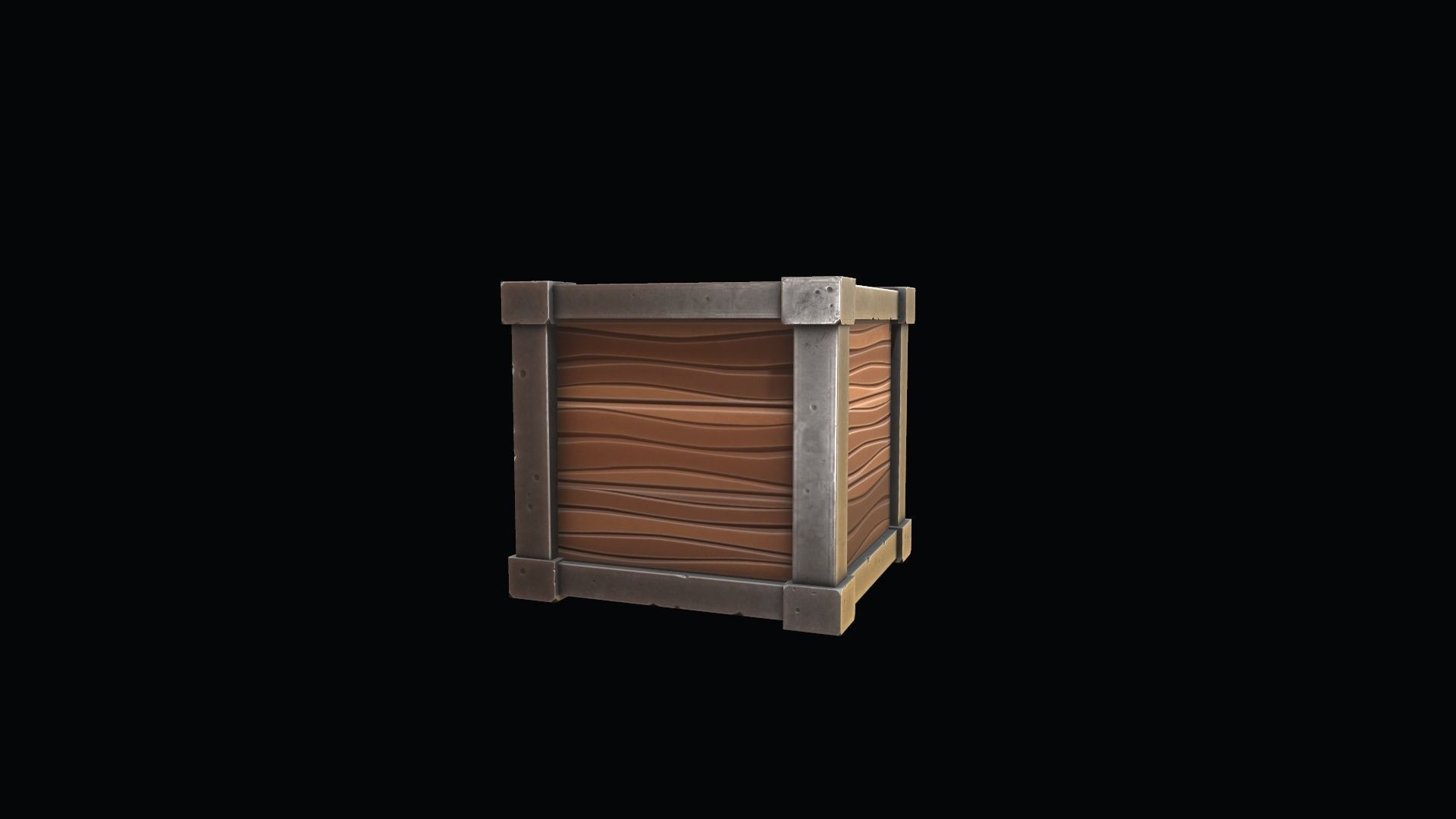 Box stylized Low-poly 3D model_6