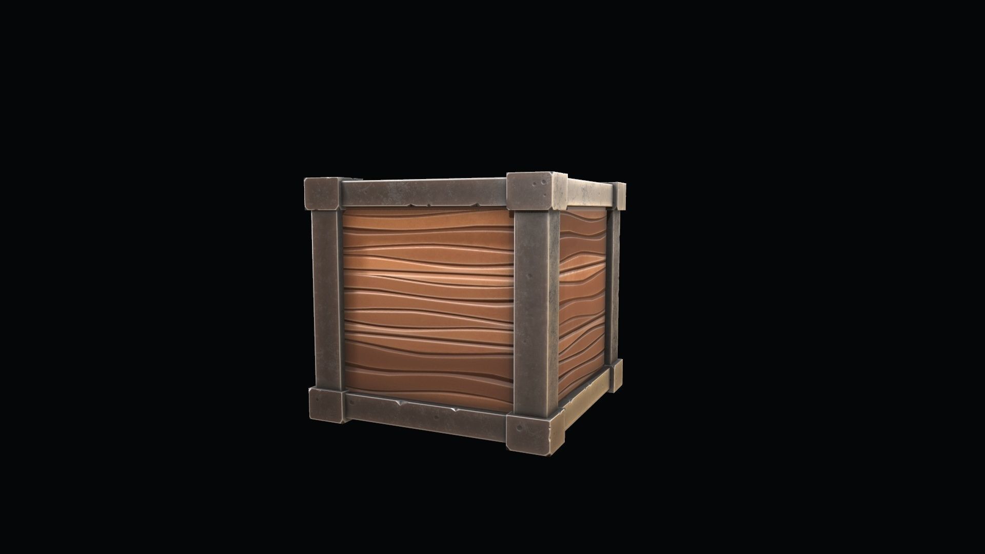 Box stylized Low-poly 3D model_5
