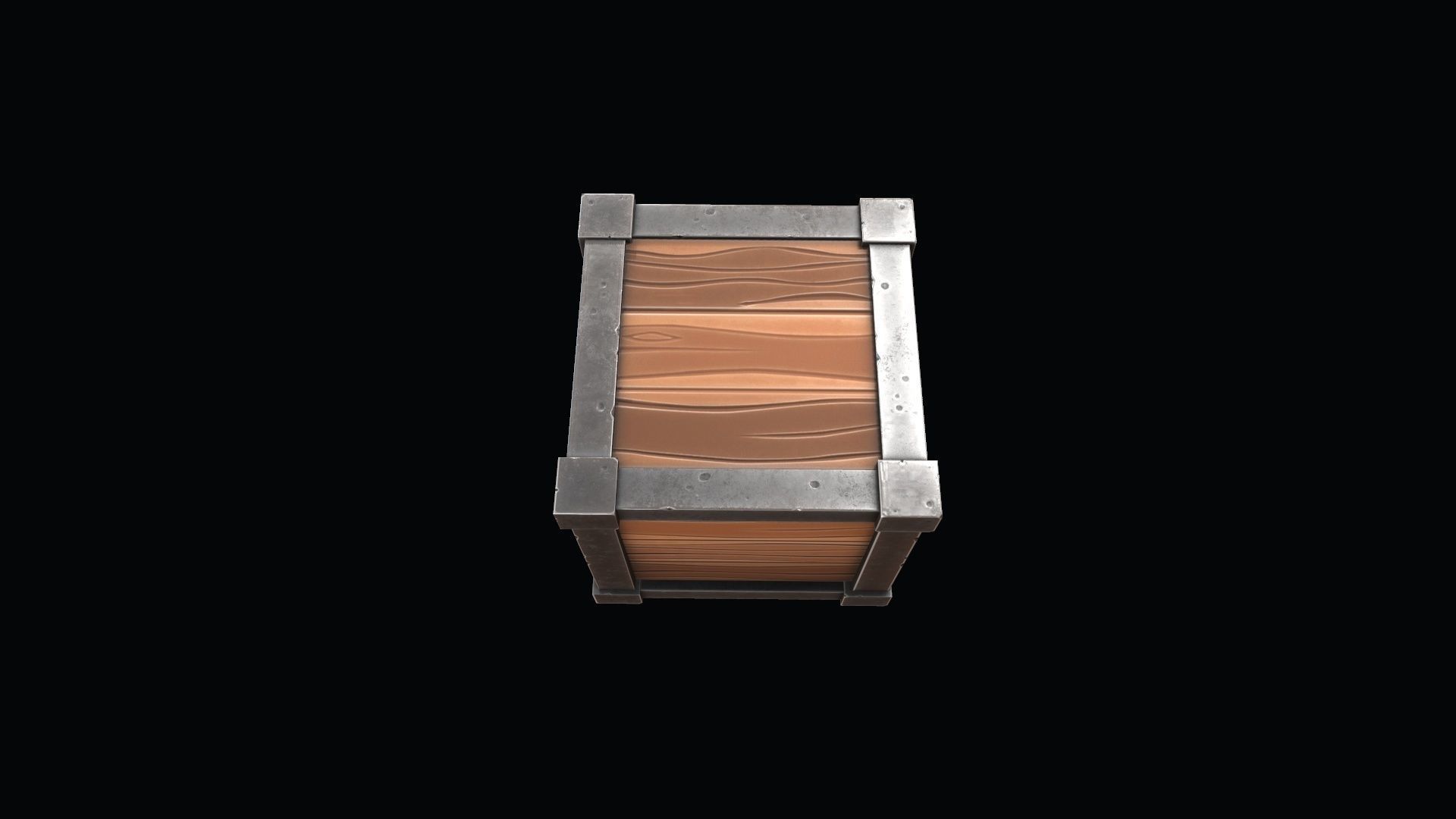 Box stylized Low-poly 3D model_4