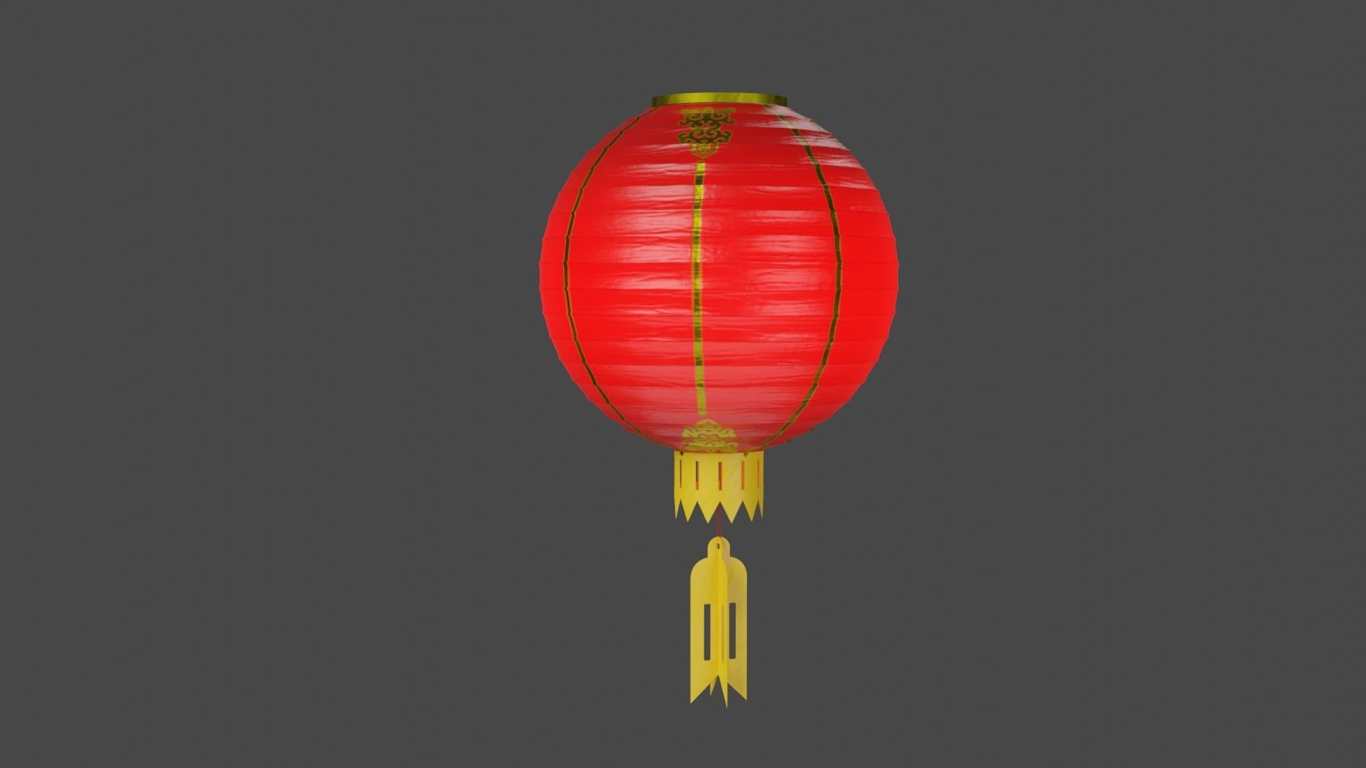 Chinese Lantern Low-poly 3D model_15
