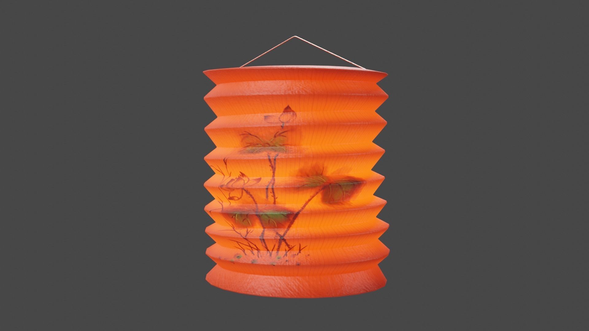 Chinese Lantern Low-poly 3D model_6