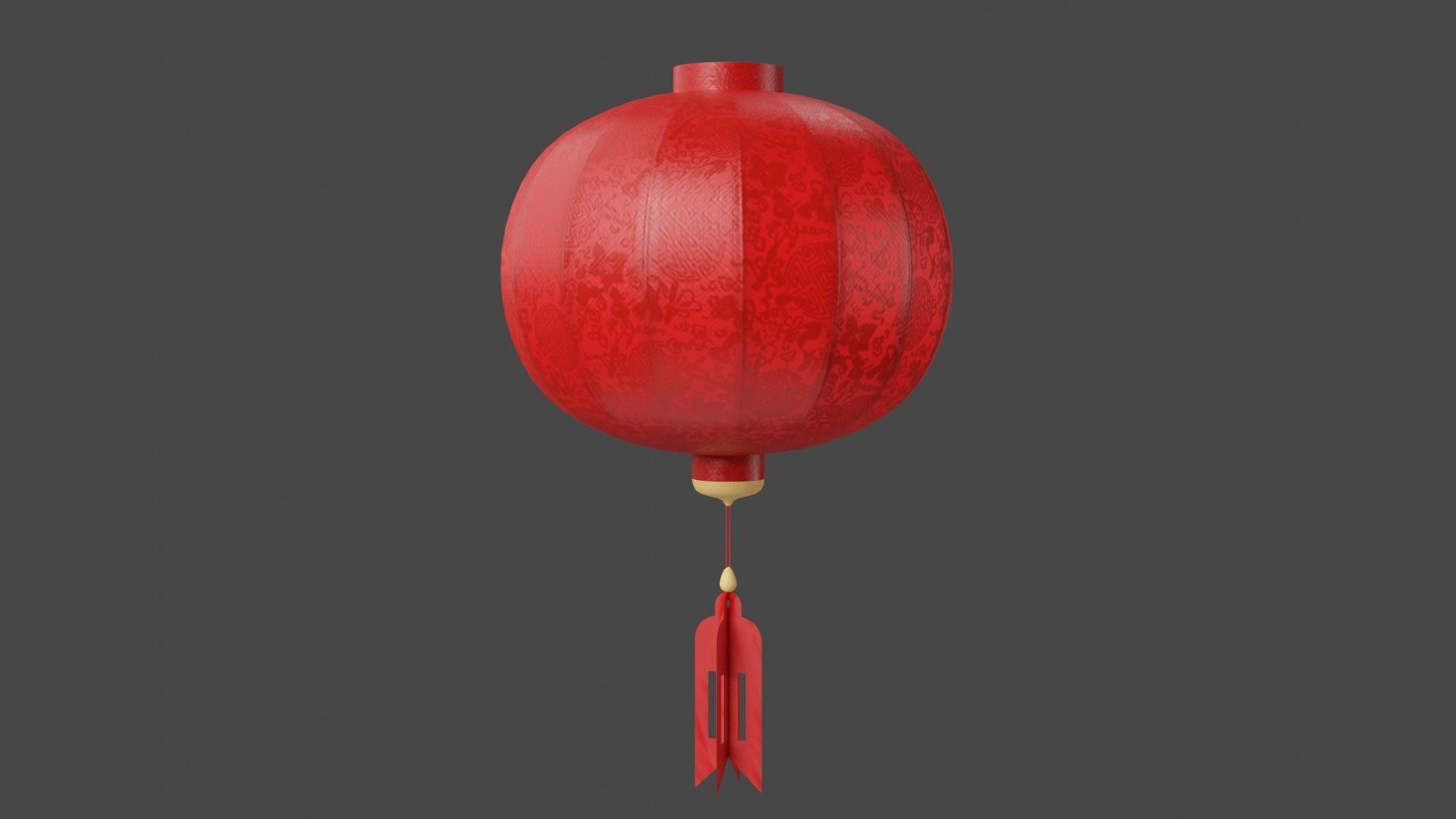 Chinese Lantern Low-poly 3D model_12