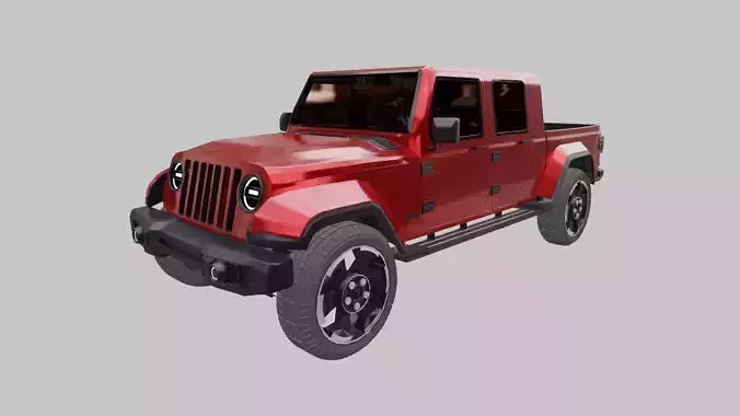 Jeep Gladiator 2020 3D model Low-poly 3D model