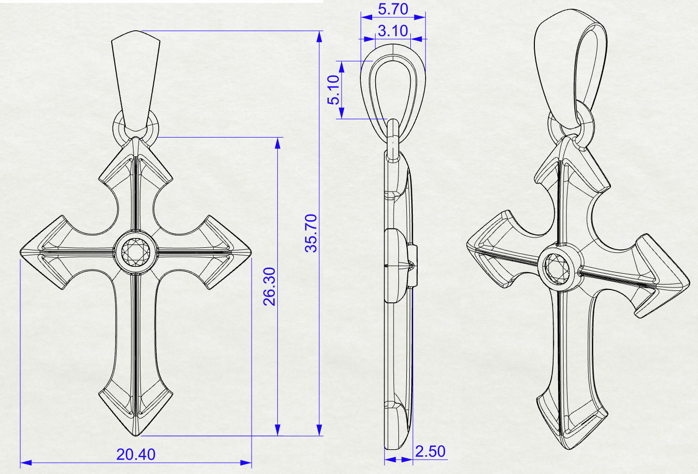 Cross Edge 3D print model_8