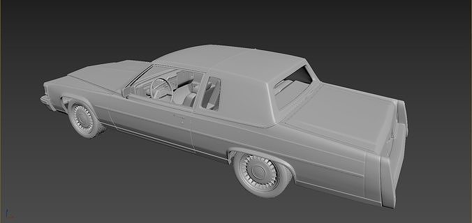 Cadillac FLeetwood Brougham Coupe 1983  3D print model 4
