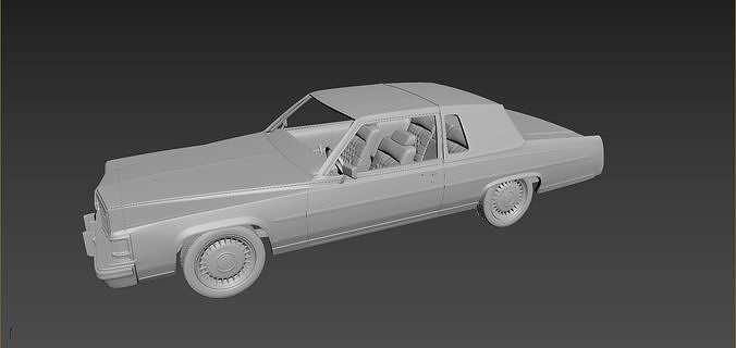 Cadillac FLeetwood Brougham Coupe 1983  3D print model 3