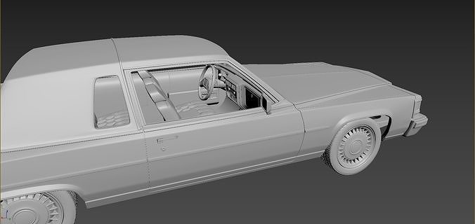 Cadillac FLeetwood Brougham Coupe 1983  3D print model 7