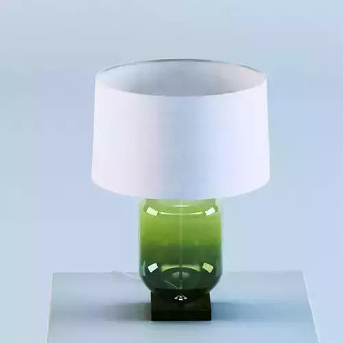 Glass and Marble Table Lamp 3D model