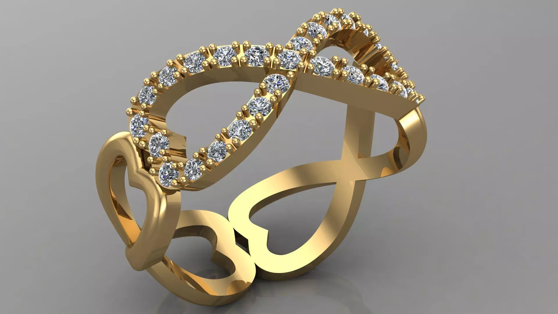 infinite heart ring 3D print model