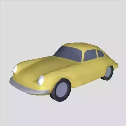 Lowpoly Car Porsche 356C 1964
