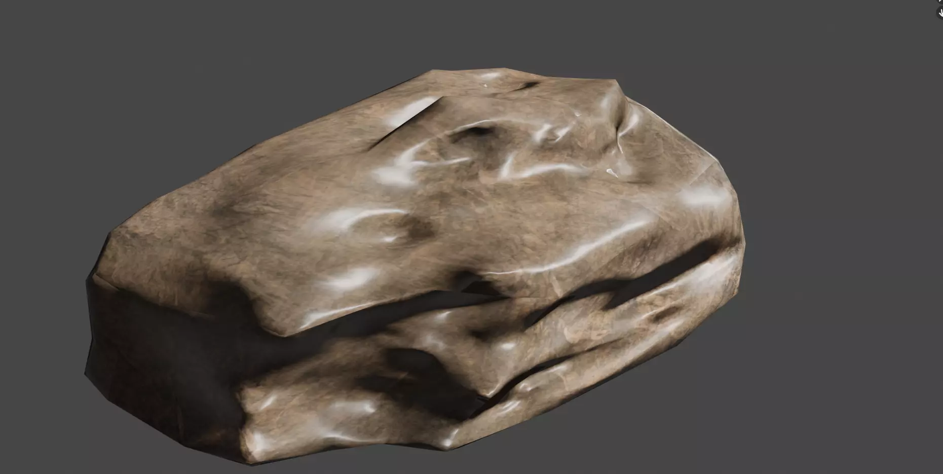 Modular Rock Game Ready  Low-poly 3D model_0