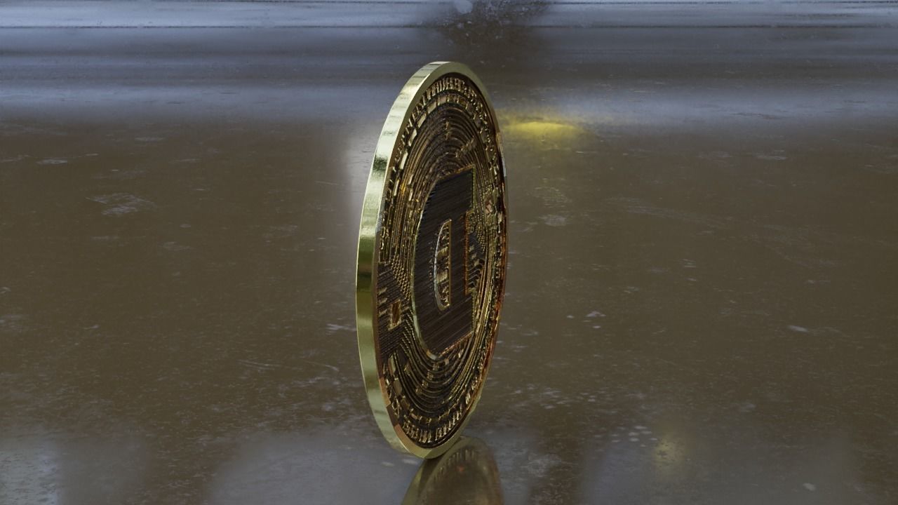 High Low Detail Dogecoin - Cryptocurrency 3D model_2